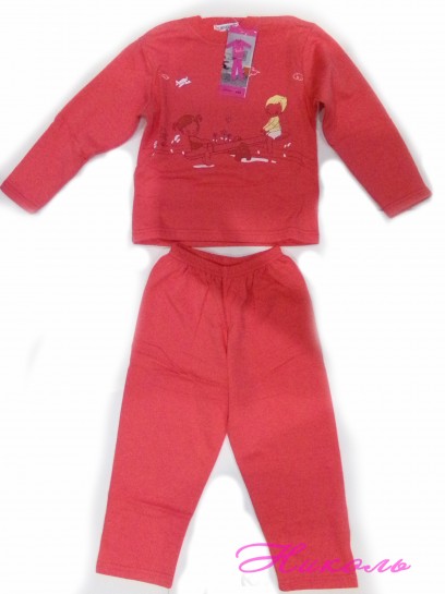 Комплект девочка Develop 0481 (95% хлопок) штаны, байка внутри