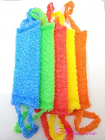 Мочалка банна (асорті) 12 см Х 30 см