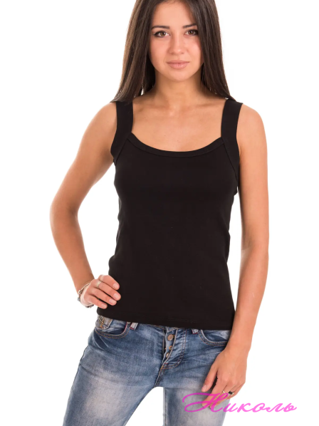Майка жіноча Наталюкс 2157 чорна (бавовна 100%) 32909