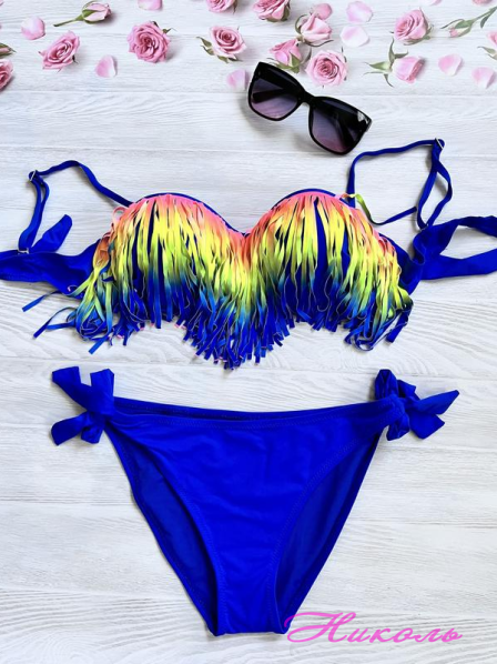 Купальник Samegame 804-0 т.синий чашка В корректор  (полиамид) трусы