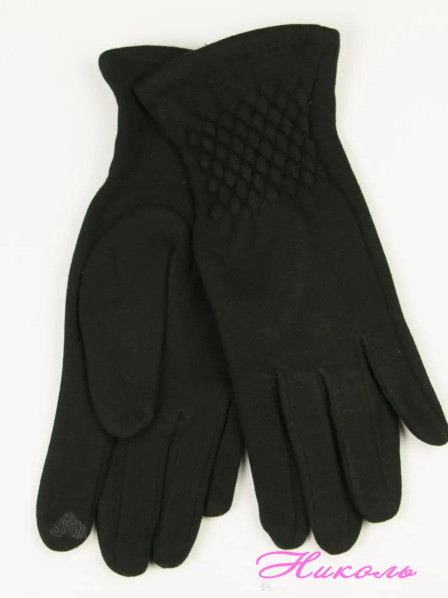 Рукавиці жіночі 37-2 чорні (акріл, поліестер) на хутрі ,смартфон