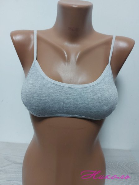 Топ підлітковий Donella 5872B сірий (бавовна)