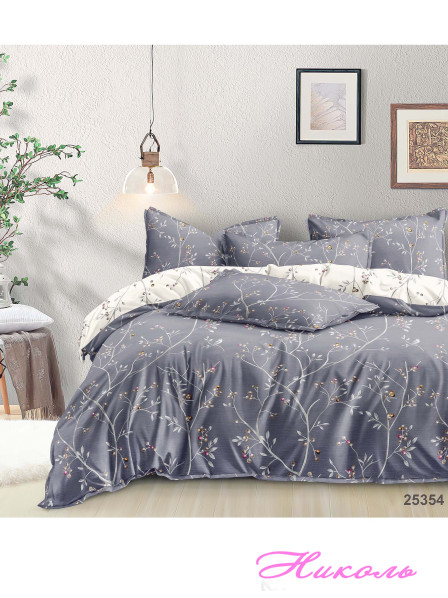 Комплект постільної білизни Viluta 25354 полуторний, підковдра 210 см*143 см, простирадло 214*150, наволочка 2шт 70*70 (ранфорс) Україна (роздріб)